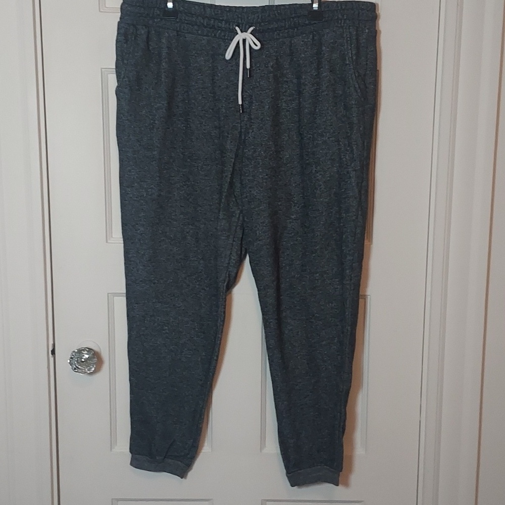 Old Navy Women's Terry Sweatpants Black and White XL